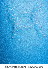 orthodontic silicone trainer. Invisible braces aligner. Mobile orthodontic appliance for dental correction - Shutterstock ID 1320900680