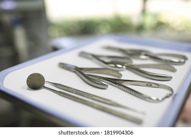 Orthodontic Tools Laid Out For Use