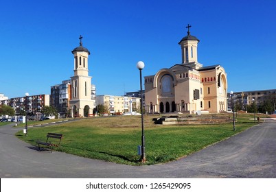 Orthodox cathedral in 23 August Park of Arad, Romania, Europe