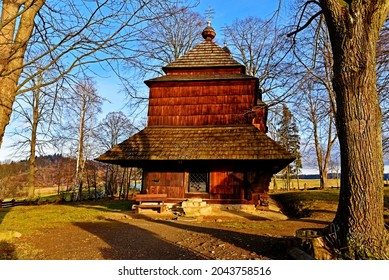 Orthodox Church Of St. Michael The Archangel In Smolnik Entered On The UNESCO List, Bieszczady Mountains