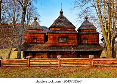 Orthodox Church Of St. Michael The Archangel In Smolnik Entered On The UNESCO List, Bieszczady Mountains