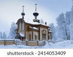 Orthodox Church in winter in Tornio, Finland