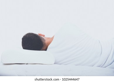 Orthopedic Mattress Young Man Sleeping On Stock Photo (Edit Now) 1025444641