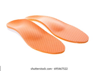 orthotics on a white background. Insert in shoes to support the foot