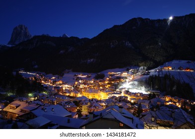 Ortisei In Val Gardena By Night