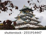 Osaka Castle, Osaka city, Japan, summer landscape vibrant view with a blue sky, Osakajo castle building, Kansai region, Osaka prefecture, travel to Japan