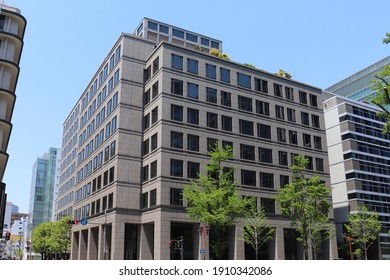 Osaka, Japan - Circa 2020: The Headquarters Building Of Takeda Pharmaceutical Company Limited. The Company Is A Global Multinational Pharmaceutical Company, With The Largest Revenue In Japan.