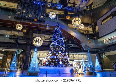 Osaka, Japan - Dec 24 2019 : GRAND WISH CHRISTMAS. The Winter Illumination Events In Osaka