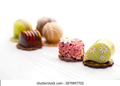 Osaka, Japan, December 20, 2020. Colorful Valentine's Chocolate Made By Japanese Pastry Chef.