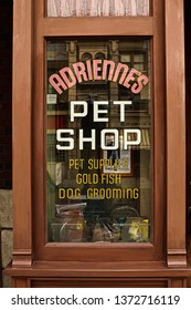 Osaka,Japan - 13 Apr, 2019:The Movie Set Of ADRIENNES Pet Shop - J And M Tropical Fish Pet Store Appearing  In The Movie Scene Of The Movie ROCKY.