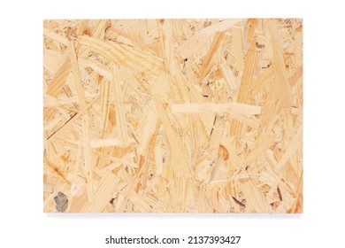 OSB Boards Isolated On White Background. Osb Pieces On White