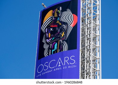 The Oscar Poster Is Seen On The Outside The Hollywood  Highland Center, April 20, 2021 In Los Angeles.