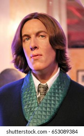 Oscar wilde, London, UK - March 20, 2017: Oscar Wilde wax figure museum London. (1854 – 1900) Irish playwright, novelist, essayist & poet. London's most popular early 1890s. stock, photo, photograph