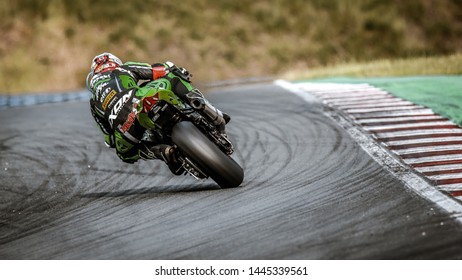 Oschersleben, Germany, June 09, 2019: Racing Motorcycle Compete To FIM Endurance World Championship.
