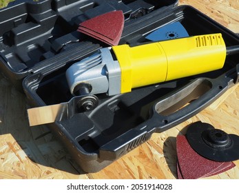 Oscillating Tool Kit. Construction and repair tool with accessories. Heavy Duty Oscillating Multi-Tool