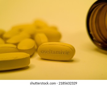 Oseltamivir Pill Drug Antiviral Medication Used To Treat And Prevent Influenza A And Influenza B That Cause The Flu