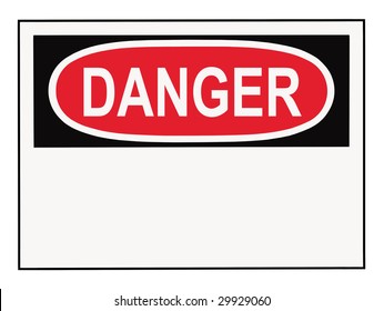 Warning Sign Danger Sign Blank Space Stock Vector (Royalty Free) 1441571945