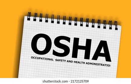 Osha Occupational Safety Health Administration Acronym Stock Photo ...