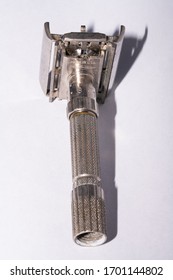 Oshawa, Ontario, Canada - April 11, 2020: A Gillette Fatboy 1959 Double Edge Razor. This Razor Is Still Circulating Today.  It Has A Cult Following.