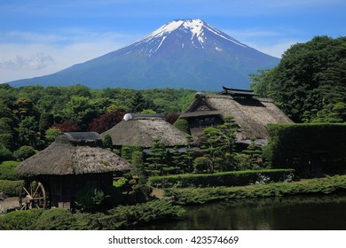 Oshino Hakkai Heritage Village And Mount Fuji In Summer Season