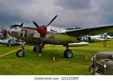 Oshkosh, Wisconsin USA - July 22 2011: This Is A Picture Of An Antique Airplane That Was Featured At A Local Airshow.