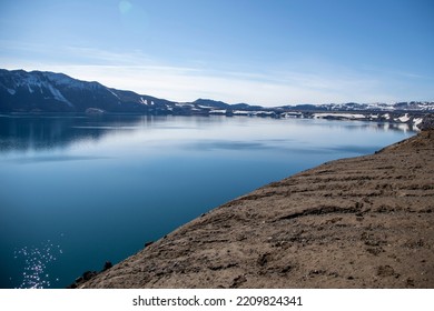 Oskjuvatn, Sometimes Called Lake Askja Due To Its Location In The Askja Caldera, Is A Vast Crater Lake In North Iceland