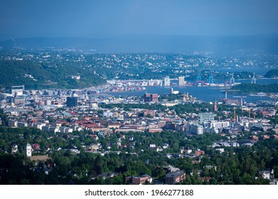 Oslo City Center Panorama From Holmenkollen