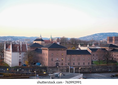 Oslo City View In Autumn, Norway