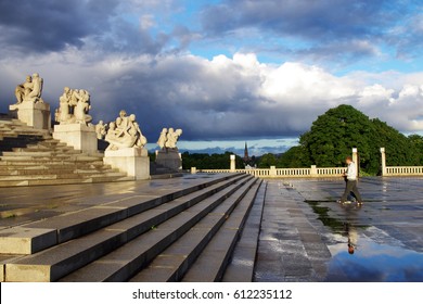 OSLO, NORWAY - 11.06.2016 - Historically Part Of Frogner Manor Vigeland Sculpture Park.