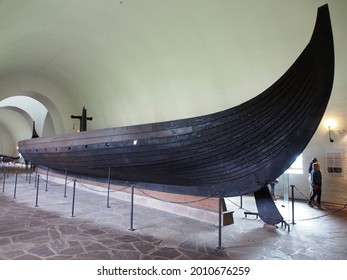 Oslo, Norway - 11.09.2019: Oseberg Ship At The Viking Ship Museum