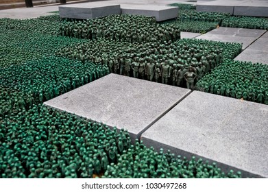 Oslo, Norway - July 4, 2014: Sculpture On The Grass Roots Square By Do Ho Suh