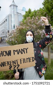 Oslo Norway June 06, 2020: Thousands Of People Gather In City Streets Against Police Brutality And The Senseless Murder Of George Floyd By Minneapolis Police Department.