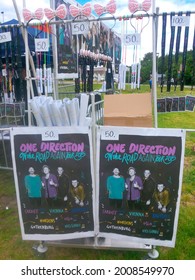 Oslo, Norway - June 19, 2015: Merch From The One Direction - On The Road Again Tour 2015 Concert At Ullevaal Stadion; One Direction Or 1D Are An English-Irish Pop Boy Band