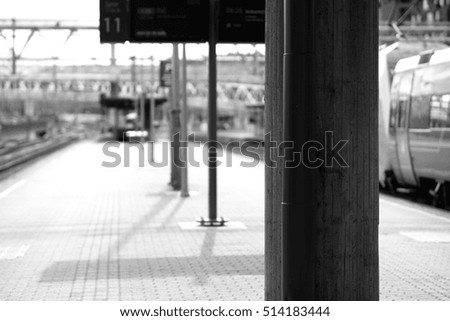 Similar – waiting for the train