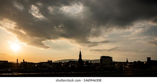 Oslo Skyline By Sunset Spring