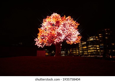 Oslo Treet LED Tree In Oslo City Center