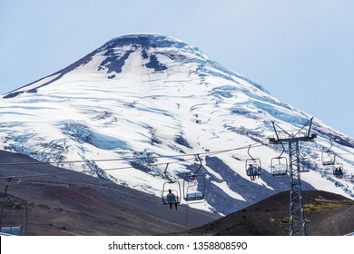 Osorno Volcano In Parque Nacional Vicente Pérez Rosales, Lake District, Puerto Varas, Chile. 