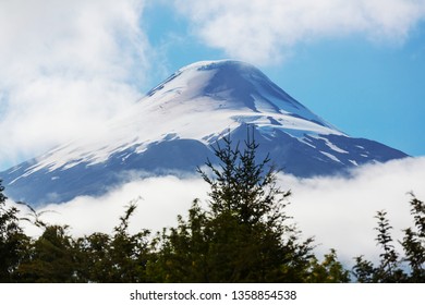 Osorno Volcano In Parque Nacional Vicente Pérez Rosales, Lake District, Puerto Varas, Chile.