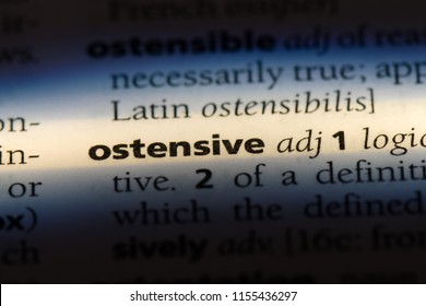ostensive word in a dictionary. ostensive concept. - Shutterstock ID 1155436297