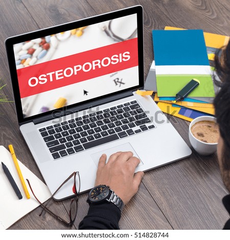 OSTEOPOROSIS CONCEPT ON LAPTOP SCREEN