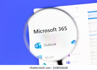 Ostersund, Sweden - Jan 18, 2022: Microsoft 365 on a computer screen. Microsoft Office is an office suite created by Microsoft.