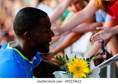 Ostrava, Czech Republic - June 17, 2014. Golden Spike IAAF World Challenge. Justin Gatlin.