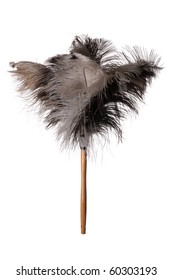 Ostrich Feather Duster Isolated On White