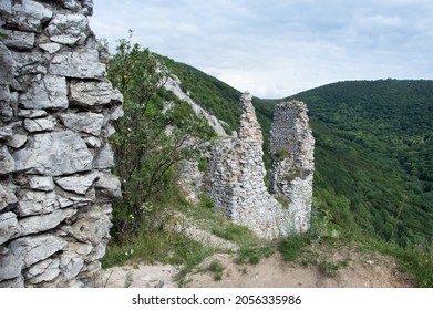 Ostry Kamen castle nearby Bukova village.  - Shutterstock ID 2056335986