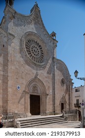 Ostuni, Città Bianca View Of South Italian Heritage Site. Cityscape Of A Unique Mediterranean Jewel.