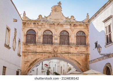 OSTUNI, PUGLIA - ITALY - SEPTEMBER 13, 2021: Ostuni, known as the 'White City' is one of Puglia's top travel destinations.