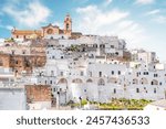 Ostuni white town skyline, Brindisi, Apulia Italy. Europe.