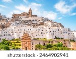 Ostuni white town skyline, Brindisi, Apulia Italy. Europe.