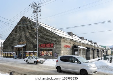 OTARU, JAPAN - December 15: Warehouses Along The Famed Canal December 15, 2012 In Otaru, Japan. The Historic Structures Date From Early Colonization Of Hokkaido In The Early 1800's.