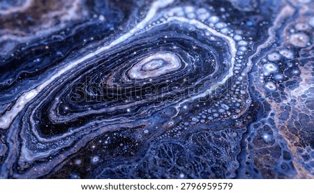 Otherworldly marble texture showcasing celestial patterns and imaginative mineral formations.